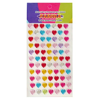 PIEDRAS ACRILICAS CORAZONES PASCUA
