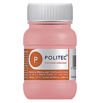 PINTURA ESCOLAR POLITEC DE 100 ML COLOR PALO DE ROSA (338)