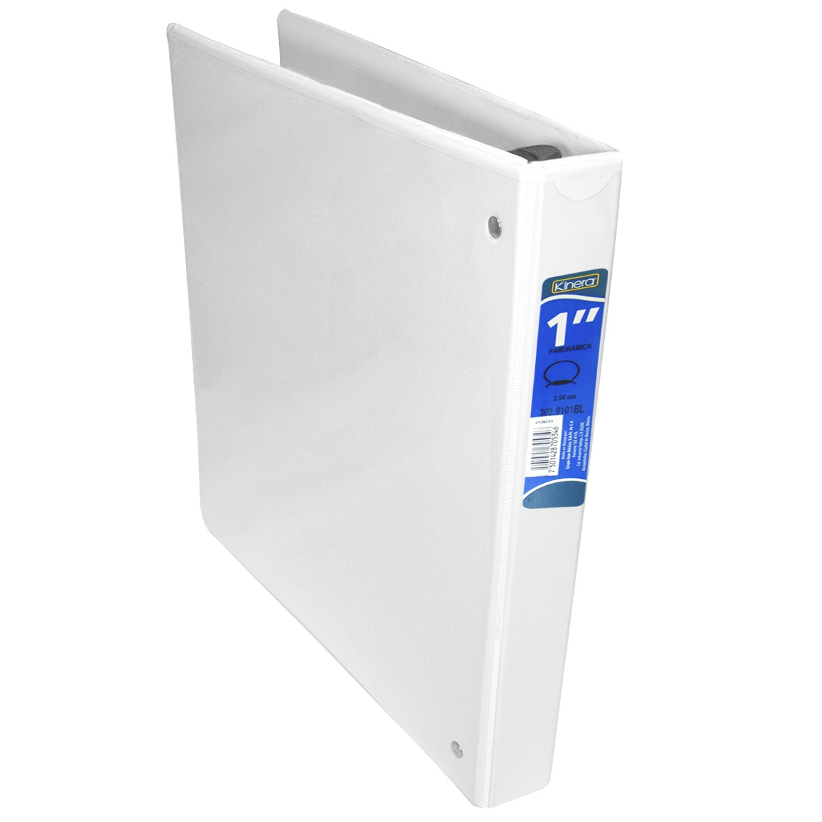 CARPETA DE ARGOLLAS CLASSIC T/C 1'' MOD. 9101BL MC. KINERA COLOR BLANCO
