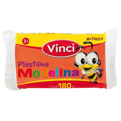 BARRA DE PLASTILINA MODELINA DE 180 GRS COLOR NARANJA VINCI