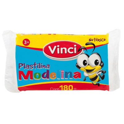 BARRA DE PLASTILINA MODELINA DE 180 GRS COLOR AZUL CLARO VINCI