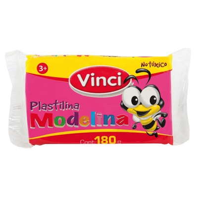 BARRA DE PLASTILINA MODELINA DE 180 GRS COLOR ROSA VINCI