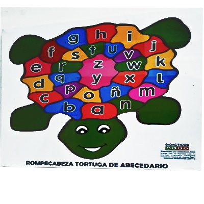 ROMPECABEZAS DE MADERA FIG. TORTUGA C/ABECEDARIO 30 X 30 CMS. MC. ALEX