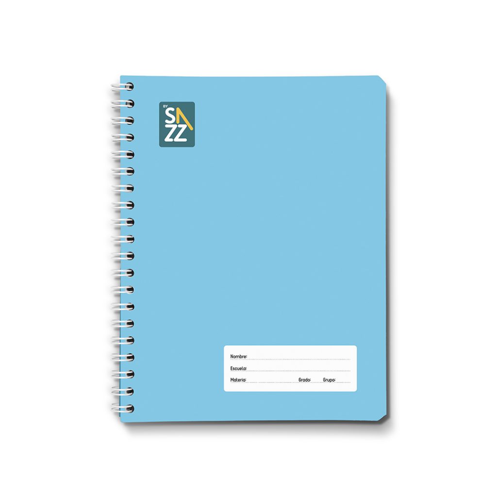 CUADERNO PROFESIONAL UNICOLOR CON 100 HOJAS DE DOBLE RAYA SAZZ