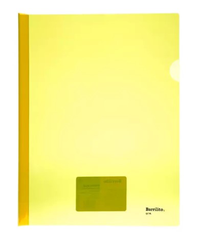 FOLDER CON COSTILLA T/CARTA MC. BARRILITO COLOR AMARILLO