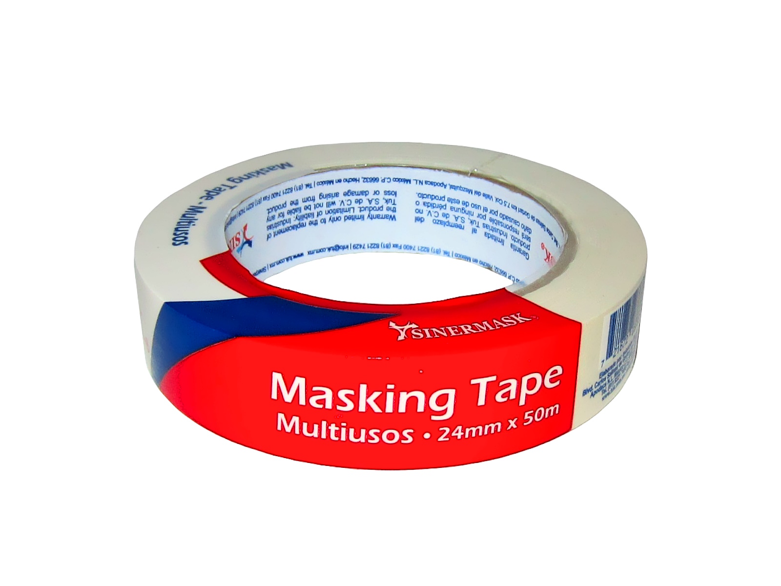 CINTA ADHESIVA MASKING-TAPE SINERMASK MOD. 106 24MM X 50 MTS. MC. TUK